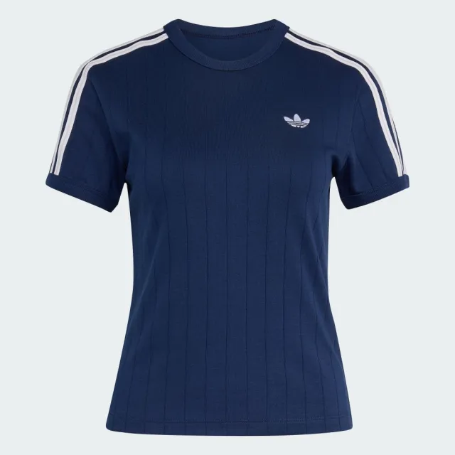 【adidas 愛迪達】運動 休閒 短袖 T恤 女上衣 PSTRIPE SS TEE(KS9992)