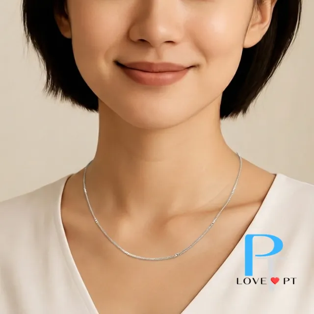 【love pt】PT950鉑金項鍊/白金項鍊 細緻編織節點項鍊 女款百搭鉑金鍊  (鼎元珠寶 鉑金 A333)