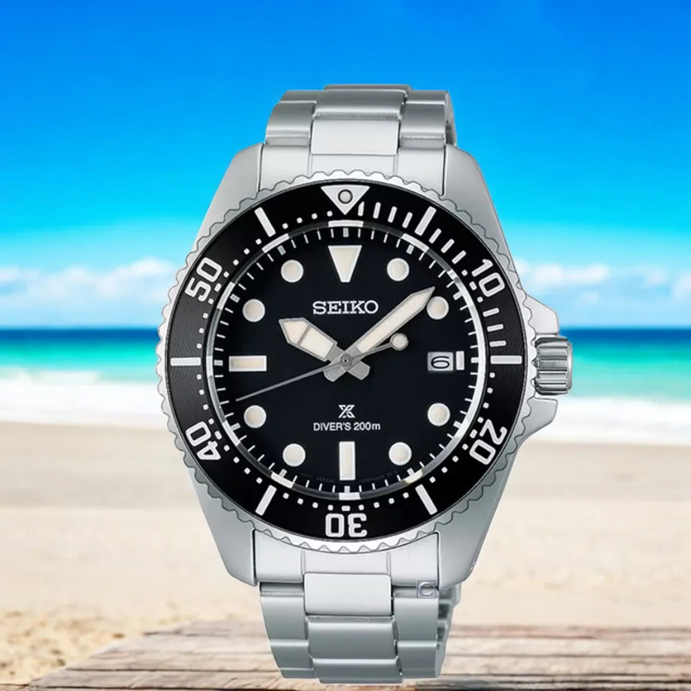 【SEIKO 精工】PROSPEX 太陽能錶 200米防水 潛水錶 手錶 男錶 年終送禮 禮物-41mm(V157-00A0D.SNE597P1)
