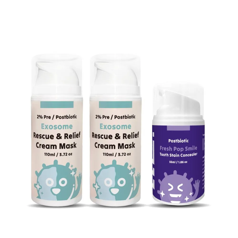 【ELLO】自信綻放組_積雪草胞外體高效修復舒緩面膜泥 2入(益生菌 MIT品牌 )