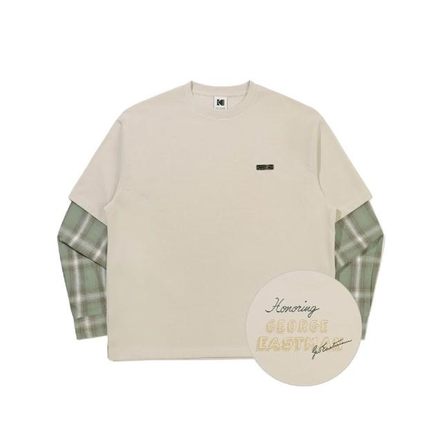 【KODAK Apparel】官方旗艦館 柯達 男女同款 長袖T恤 Heritage 多層次長袖T恤 IVORY 象牙白 / KB609010IVR
