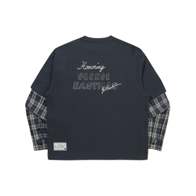 【KODAK Apparel】官方旗艦館 柯達 男女同款 長袖T恤 Heritage 多層次長袖T恤 NAVY 海軍藍 / KB609010NVY