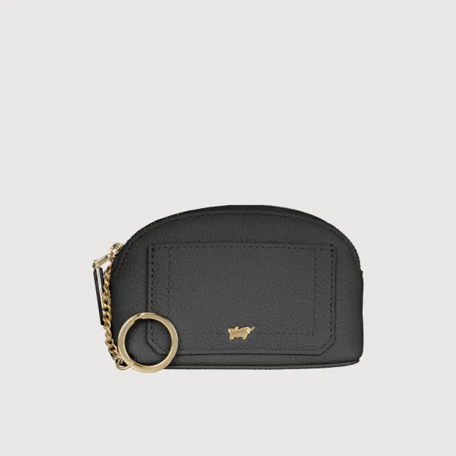【BRAUN BUFFEL 德國小金牛】珍妮絲 拉鍊零錢包-多色任選(BF840-161-BK/SF/SVM) 送禮推薦