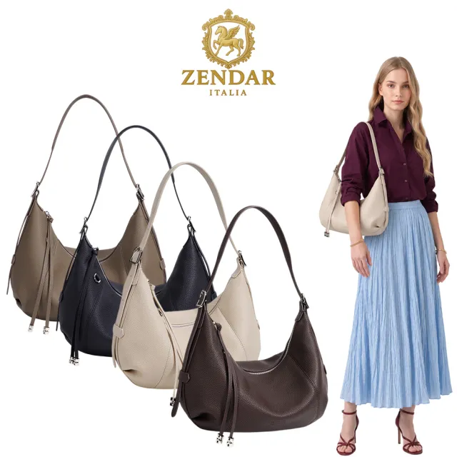 【ZENDAR】直播限定 限量1折 頂級小牛皮手提包肩背包 夏娃系列 全新專櫃展示品(多色選)