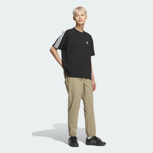 【adidas 愛迪達】Es+ 3s S/S Tee 男 T恤 運動上衣 休閒短袖 純棉 黑(KF3736)