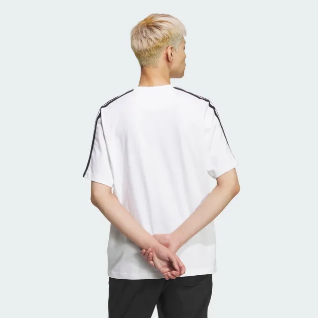 【adidas 愛迪達】Es+ 3s S/S Tee 男 T恤 運動上衣 休閒短袖 純棉 白(KF3739)