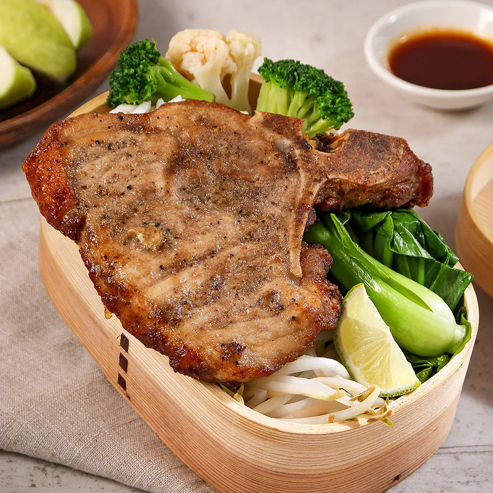 【美味邸家】古早味蒜香黑胡椒排骨100克x30片(鐵路便當招牌菜)