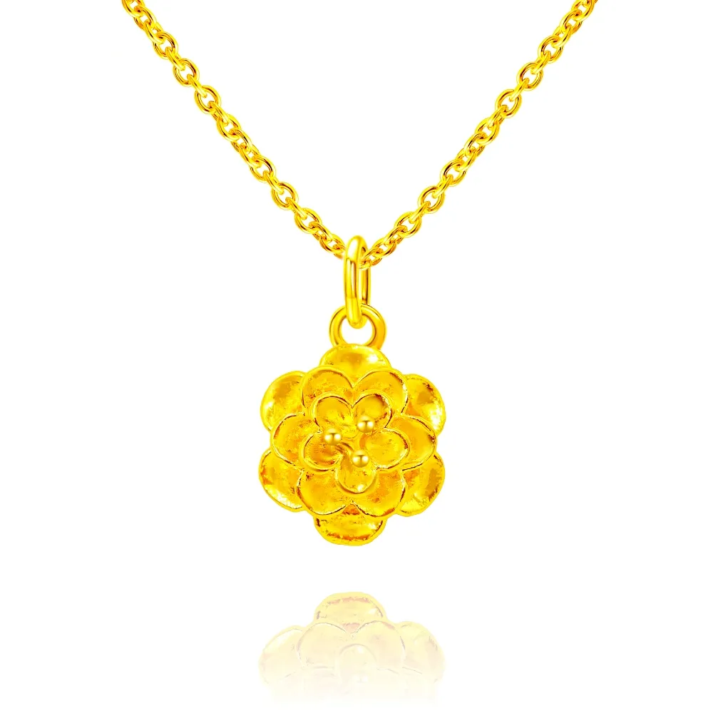 【金喜飛來】黃金項鍊富貴花(0.49錢±0.03)