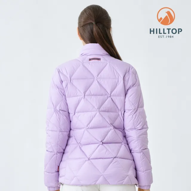 【Hilltop 山頂鳥】超潑水石墨烯蓄熱羽絨短大衣外套(可銜接GORE-TEX外件) 女款 淺紫PF22XF39ECJ1
