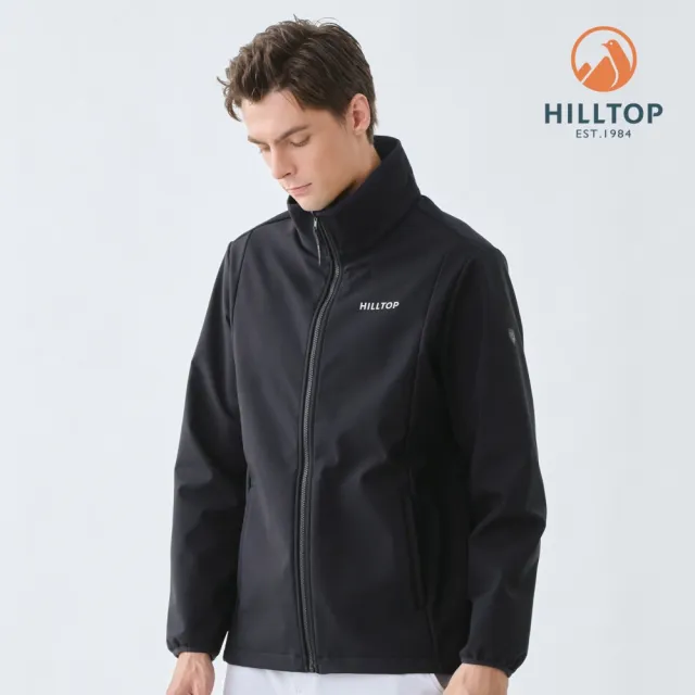 【Hilltop 山頂鳥】WINDSTOPPER 3L防風透氣保暖刷毛外套 (可銜接GORE-TEX外件) 男款 黑｜PH22XM66ECA0