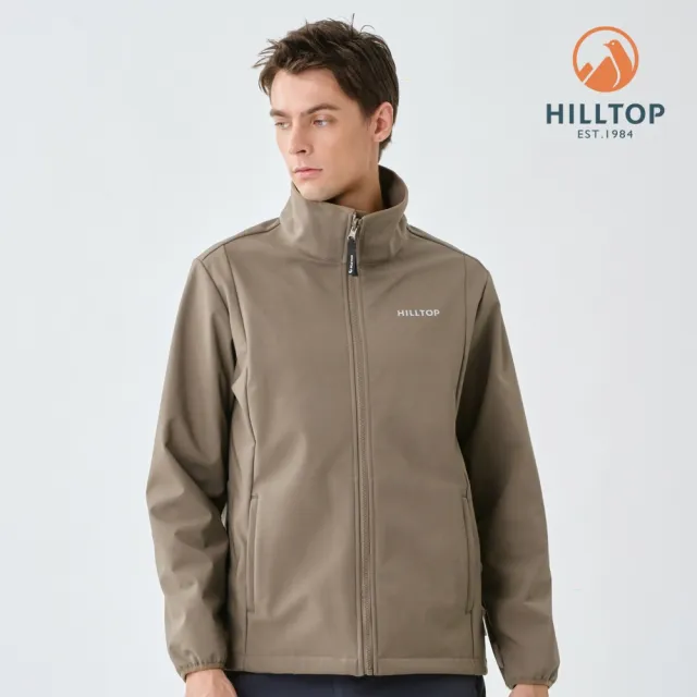 【Hilltop 山頂鳥】WINDSTOPPER 3L防風透氣保暖刷毛外套 (可銜接GORE-TEX外件) 男款 棕綠｜PH22XM66ECM0