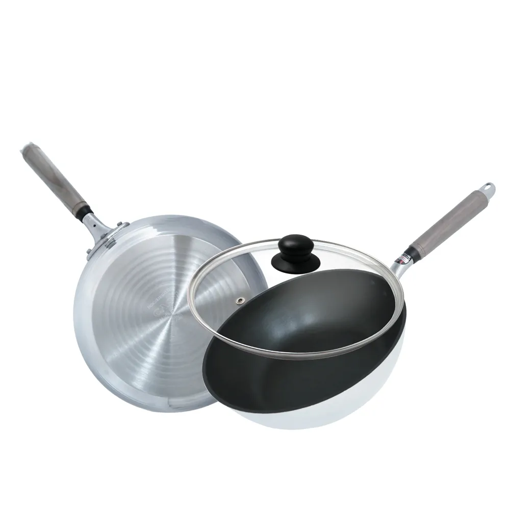 【hokua 北陸鍋具】日本製SenLenFan洗鍊粉絲版輕量不沾平底鍋深型26cm含蓋(可用金屬鏟)