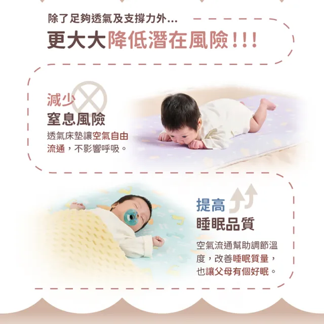 【PeNi 培婗】嬰兒透氣多功能加大厚床墊 70x130cm (床墊 嬰兒床墊 兒童床墊 床墊 嬰兒床墊)