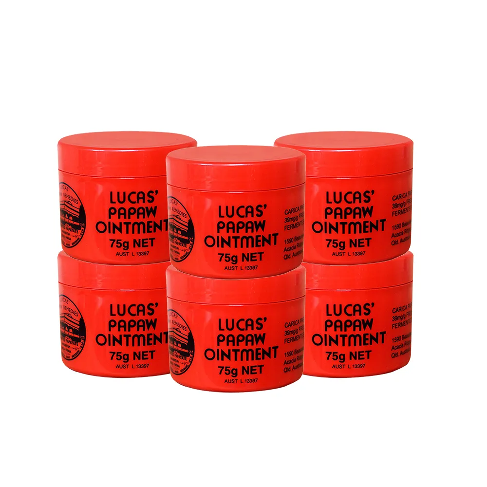 【Lucas 澳洲木瓜霜】澳洲木瓜霜神奇萬用霜75g(x6)