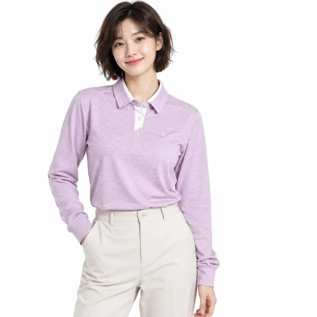 【遊遍天下】MIT台灣製女款抗UV吸濕排汗長袖POLO衫 GL1036(M-5L 大尺碼)