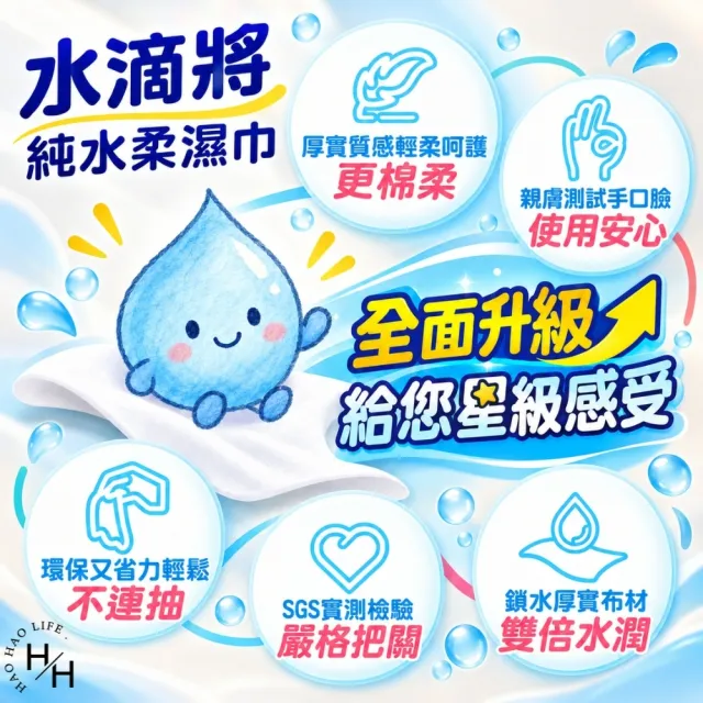 【奈森克林】12包組-水滴將濕巾 厚型 (90抽/包)
