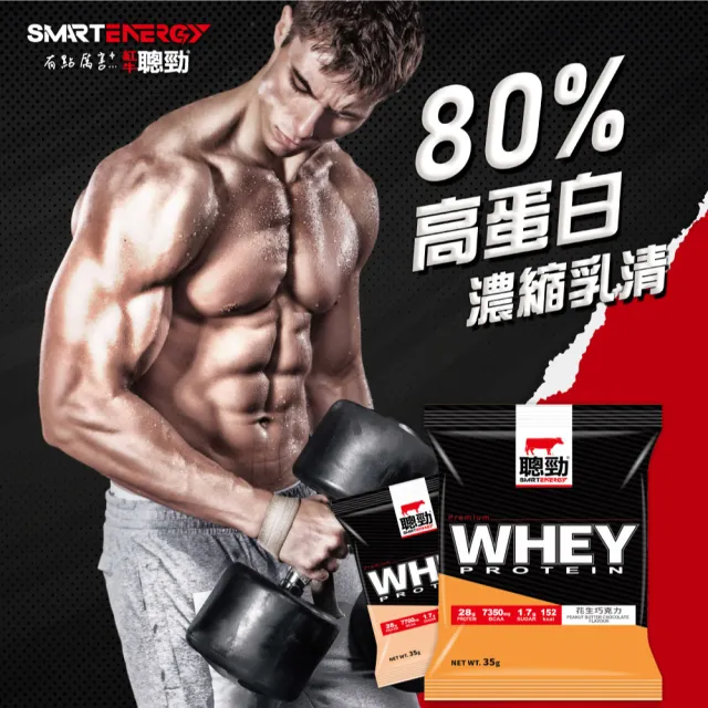 【RED COW 紅牛】聰勁即溶乳清蛋白-多種風味可選 隨手包35g x 10入(BCAA、胺基酸、蛋白質)