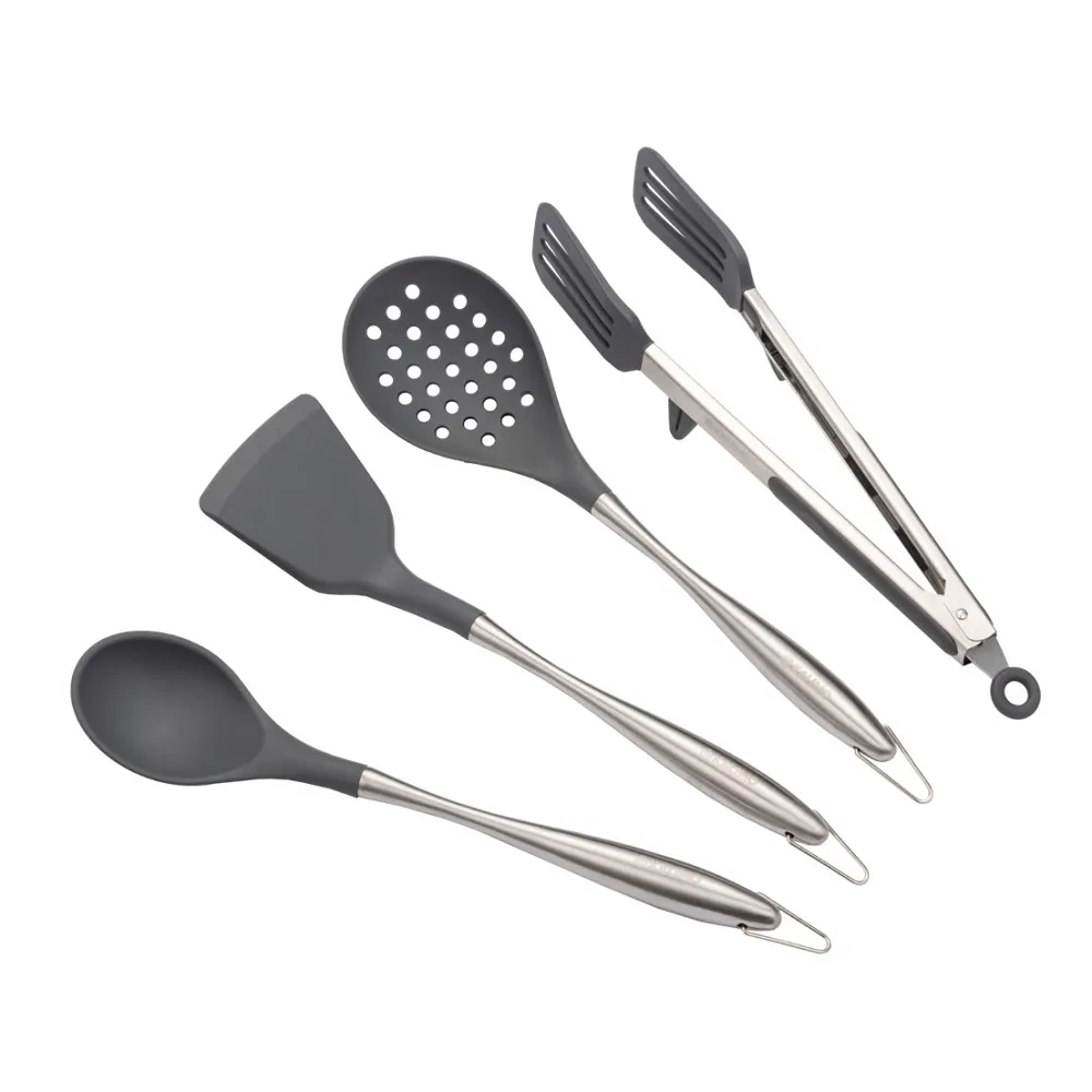 【DIAMOND CHEF】食品級耐熱矽膠廚具 鍋鏟/湯勺/漏勺/料理夾(不沾鍋專用)