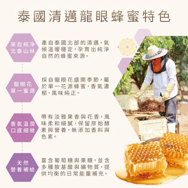 【朵蕊蜜】100%純龍眼蜂蜜 x3桶組(1200g/桶)