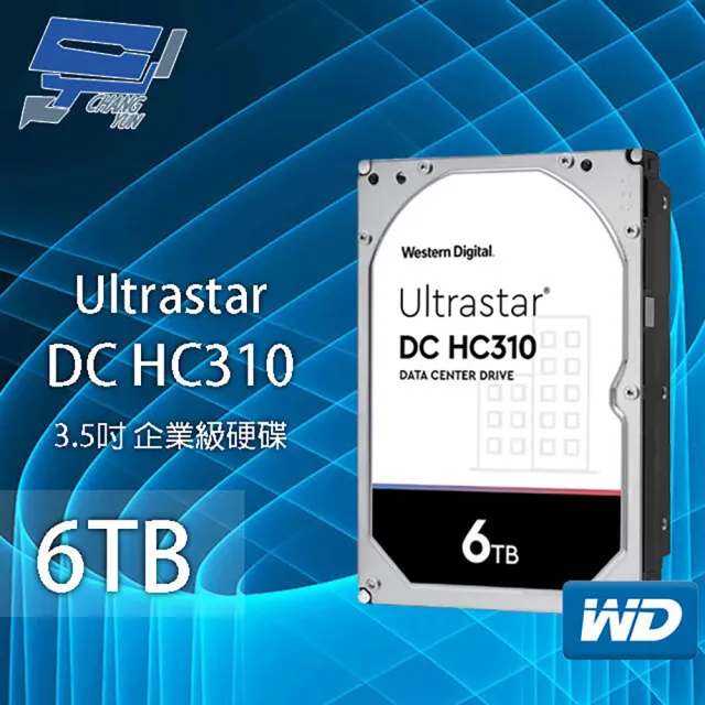 【WD 威騰】昌運監視器 Ultrastar DC HA340 6TB 企業級硬碟 HUS726T6TALE6L4(WUS721206BLE6L4)