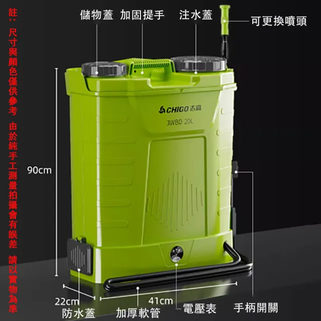 【銘利萊】20L電動噴霧器 農用打藥機 鋰電池噴壺 農藥噴灑 噴水器 三開關背負式噴霧器 高壓噴灑器