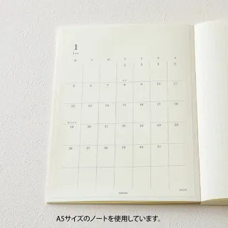 【MIDORI】《2027 年 MD Calendar 月曆貼紙》L size