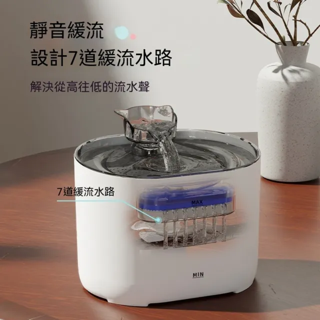 【Quality 聚家】貓咪自動循環飲水機 活水過濾器 智能餵水器 寵物飲水器 静音貓咪飲水器（兩種出水模式）
