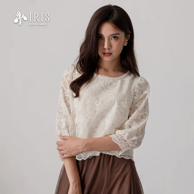 【IRIS 艾莉詩】光影綻放蕾絲上衣-66103