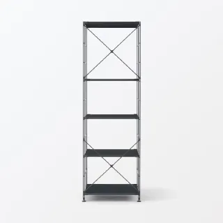 【MUJI 無印良品】SUS鋼製層架組/深灰/大 (大型家具配送)