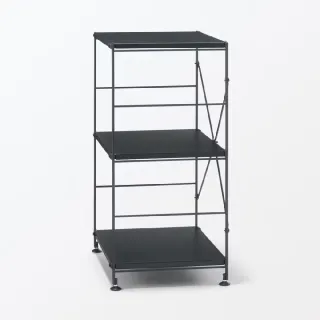 【MUJI 無印良品】SUS鋼製層架組/深灰/小 (大型家具配送)