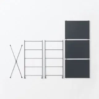 【MUJI 無印良品】SUS鋼製層架組/深灰/小 (大型家具配送)