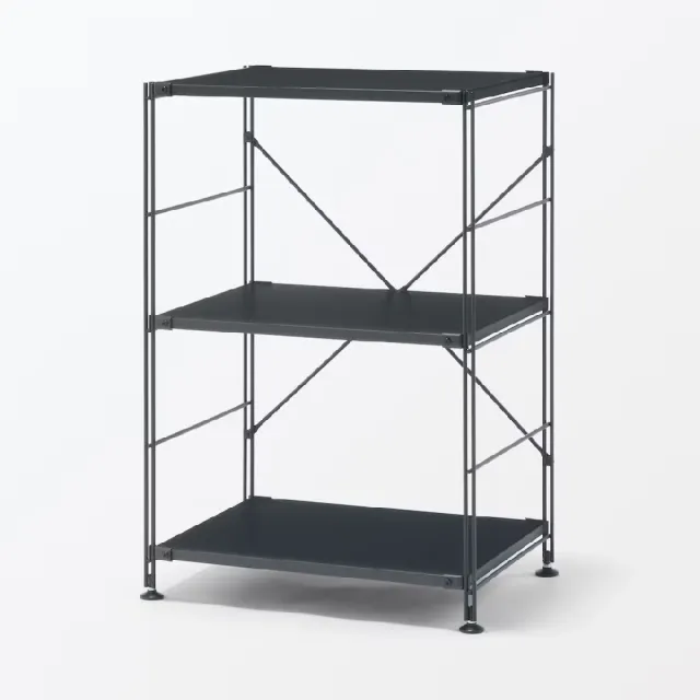 【MUJI 無印良品】SUS鋼製層架組/深灰/小 (大型家具配送)