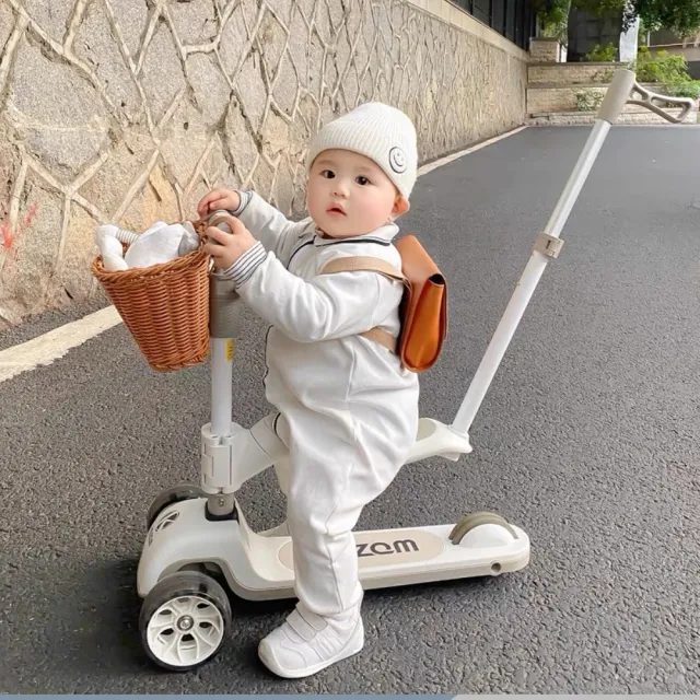 【Kazam】三合一旗艦款滑步車(最美滑步車 學步車 平衡車 1-14歲多功能滑板車)