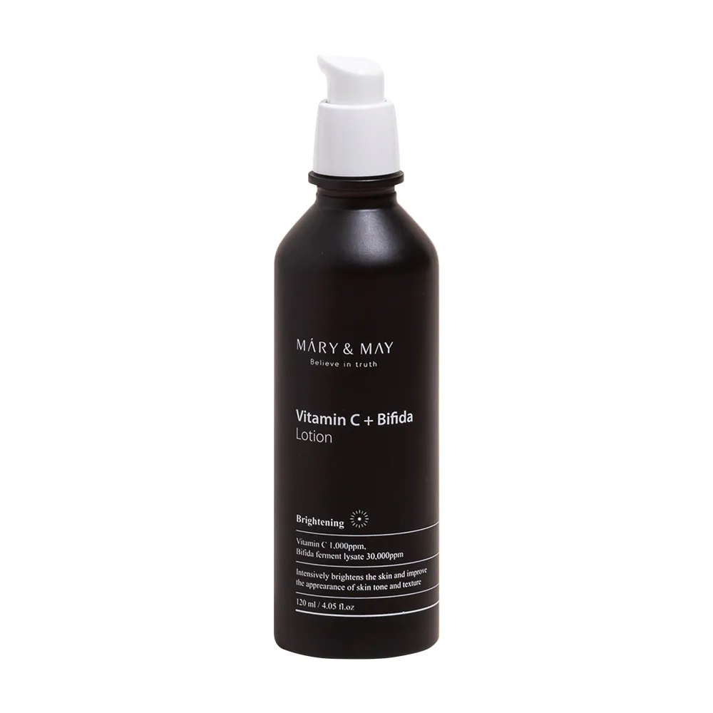 【MARY&MAY】活顏C二裂酵母保濕乳液120ml(維他命C提亮膚色 找回肌膚活力)