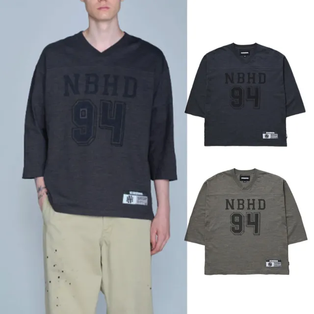【NEIGHBORHOOD】中長袖球衣 七分袖 足球衫 長T 黑/軍綠 262FPNH-CSM03