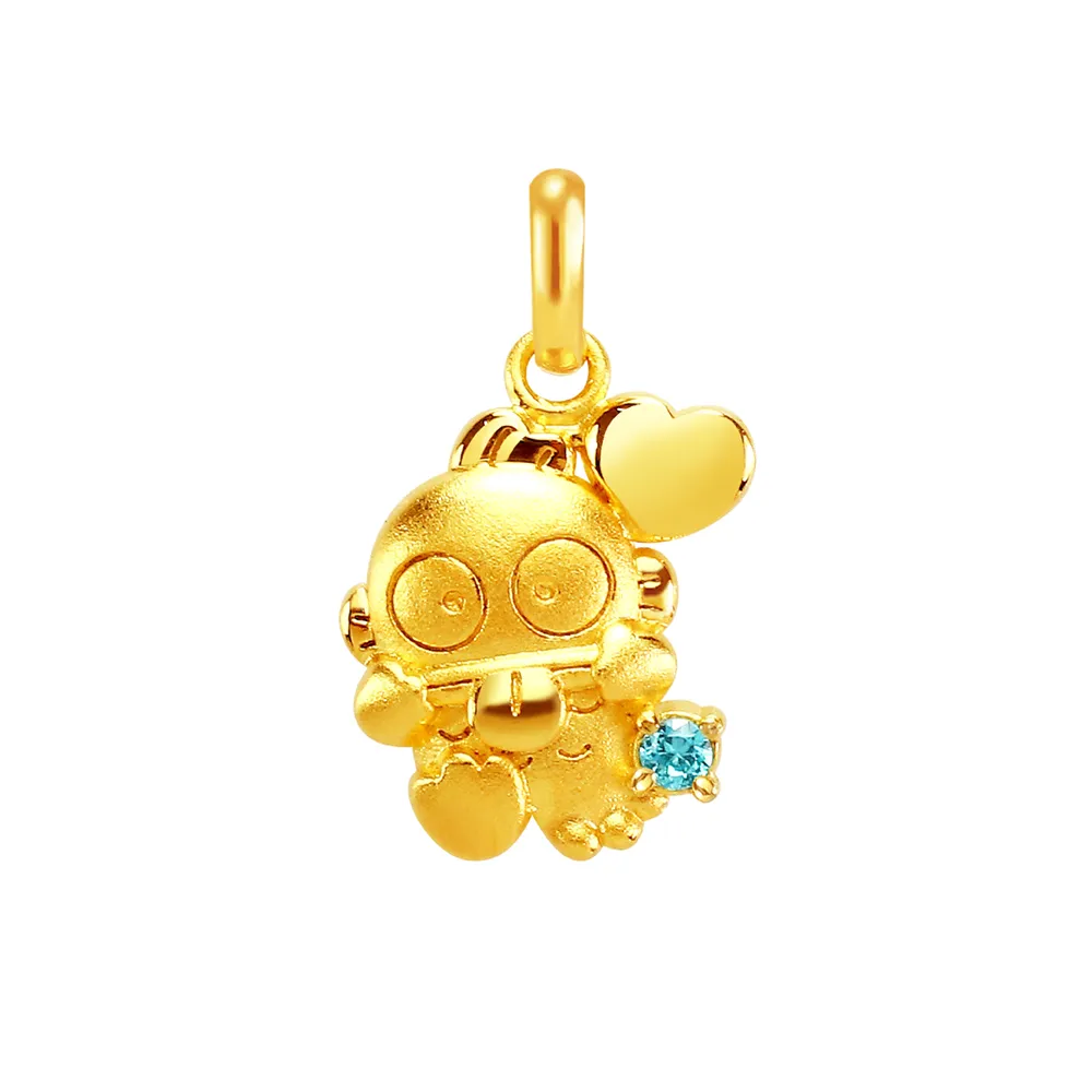 【2sweet 甜蜜約定】閃亮初登場人魚漢頓純金墜飾 約重0.66錢(甜蜜約定人魚漢頓金飾)