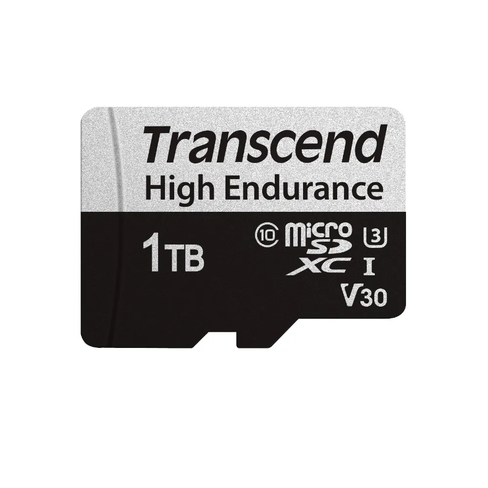 【Transcend 創見】USD350V High Endurance microSDXC UHS-I U1 1TB 行車記錄器/監控專用記憶卡(附轉卡)