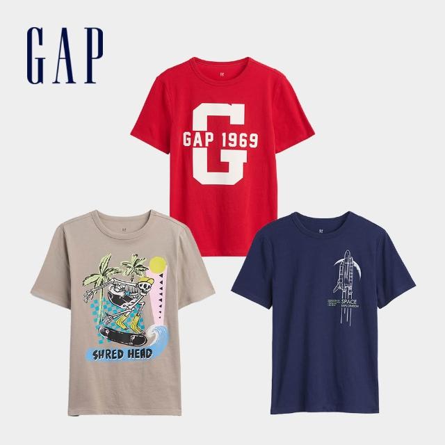 【GAP】兒童圖案短袖T恤-多款任選(906249&906254&906253)