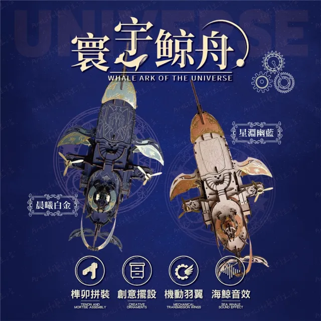 【ArtLife 藝術生活】DIY袖珍小屋_Joinco木質拼裝奇幻飛船_寰宇鯨舟 (微縮藝術精品 娃娃屋 DIY 交換禮物)