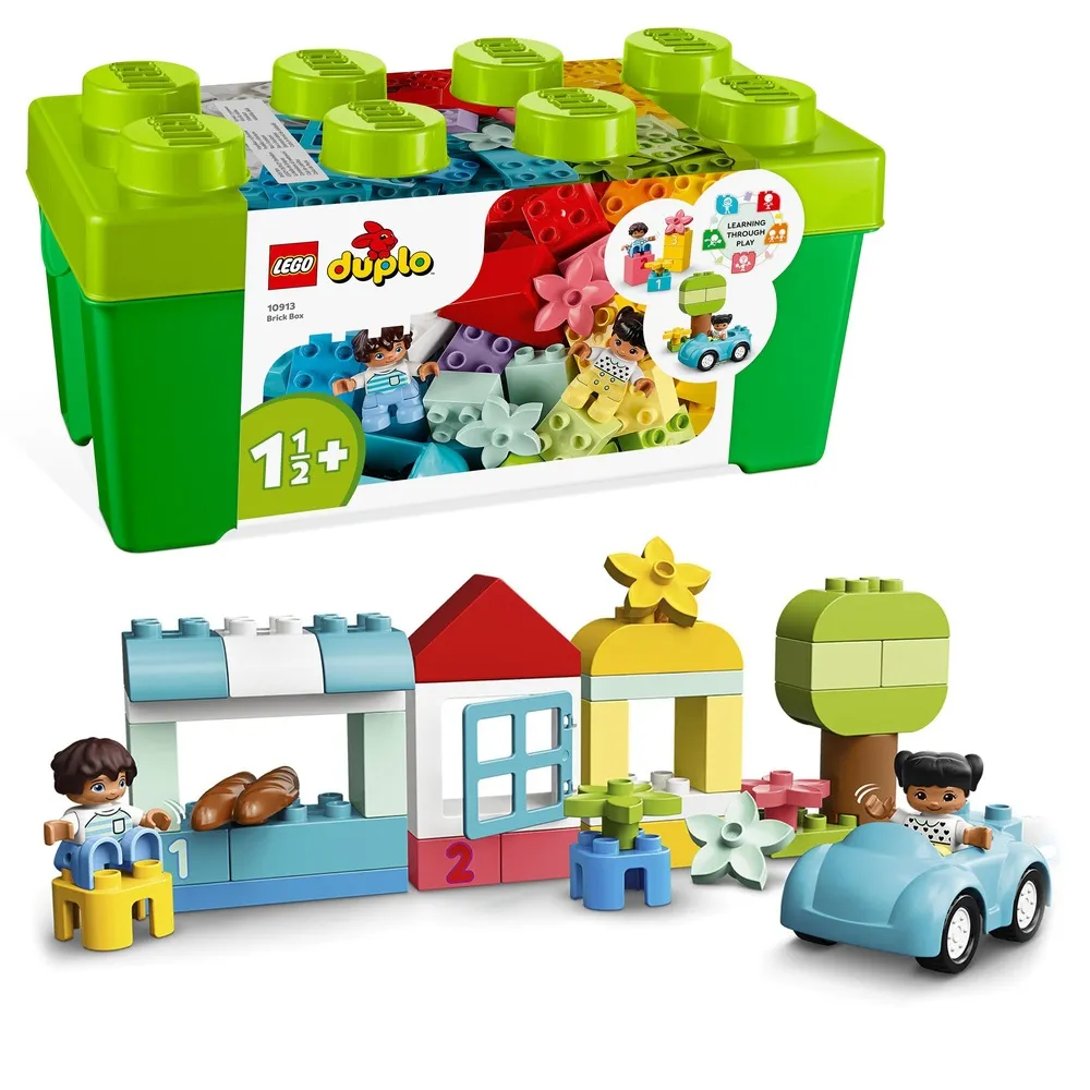 【LEGO 樂高】得寶系列 10913 顆粒盒(幼兒玩具 早教益智 兒童積木 大顆粒 學齡前 便攜 儲物 禮物 1歲半)