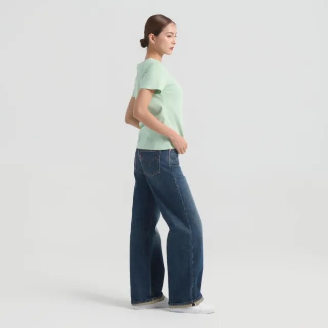 【LEVIS】Ribcage 高腰寬褲 / 微彈性 / 赤耳 女生牛仔褲 人氣新品 A6081-0105