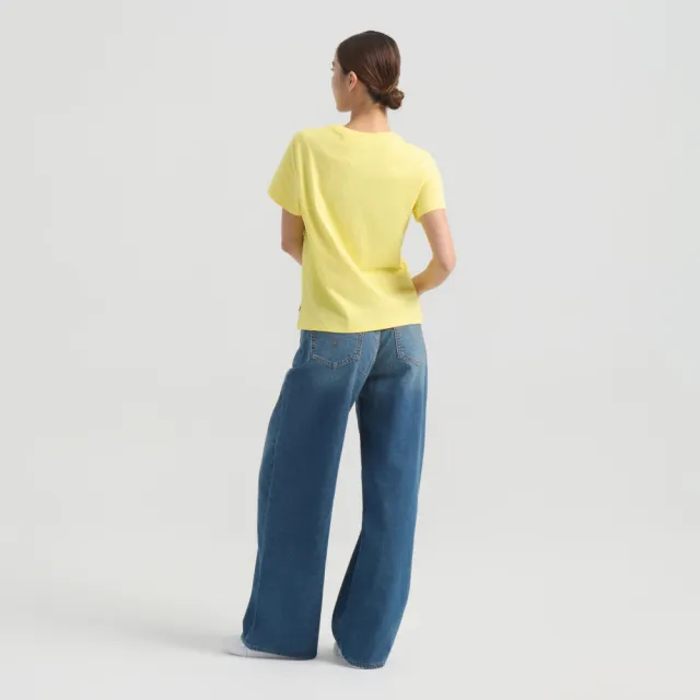 【LEVIS】寬鬆中腰牛仔褲 / 微彈性 / 可調節腰部設計 女生牛仔褲 熱賣單品 001UP-0050