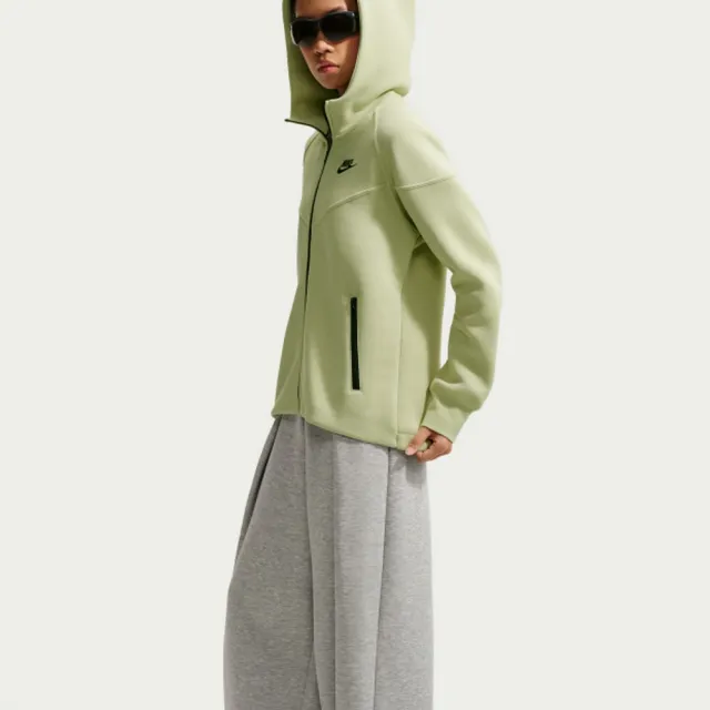 【NIKE 耐吉】長褲 女 AS W NSW TCH FLC HR PLT PANT W 運動 休閒 百褶 喇叭褲 寬版 灰 (FV8053063)