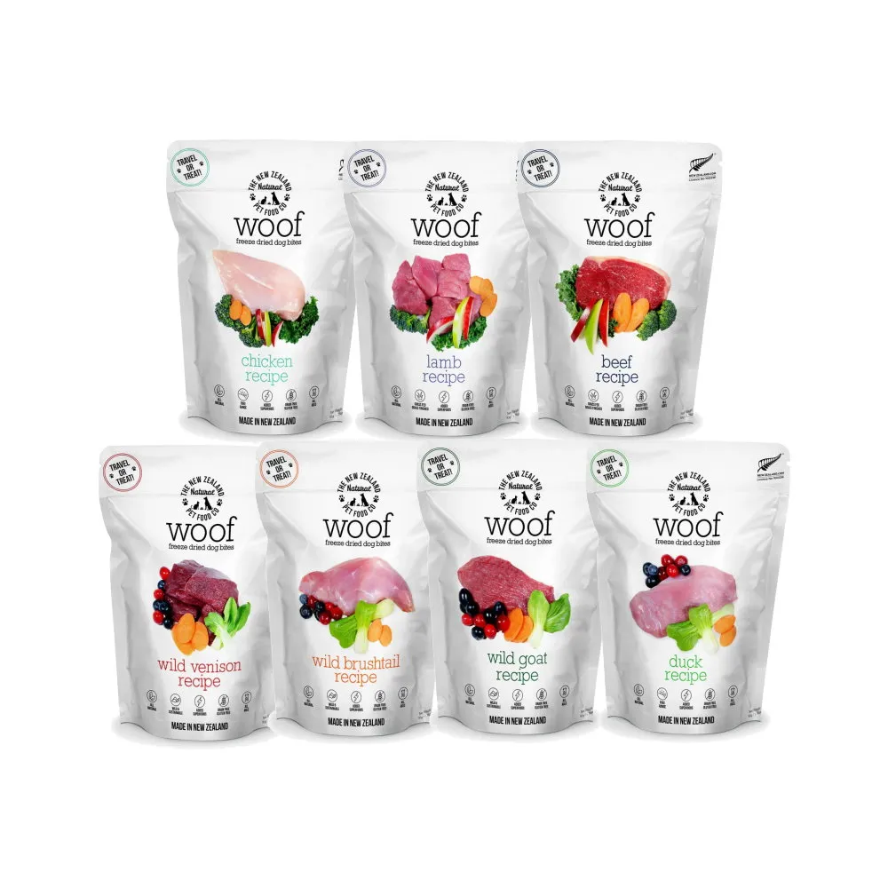 【NZ Natural】鮮開凍woof狗狗冷凍乾燥生食餐 1kg/2.2lbs(凍乾鮮食、狗飼料)