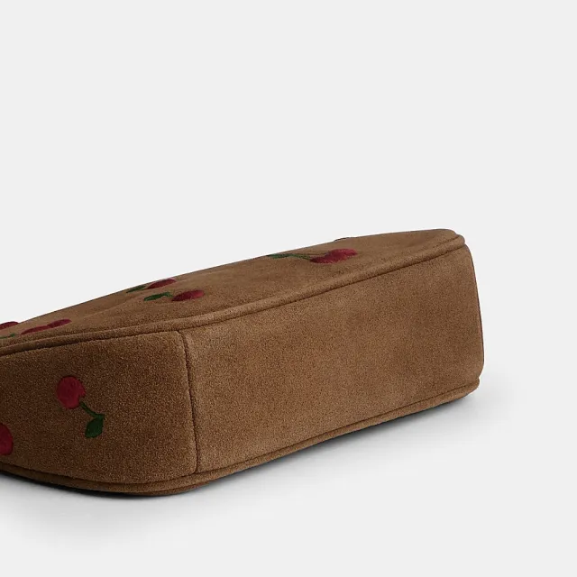 【COACH】蔻馳官方直營 NOLITA 19 櫻桃刺繡手袋 單肩包 手拿包-IM/混合雪松木色(CFU90)