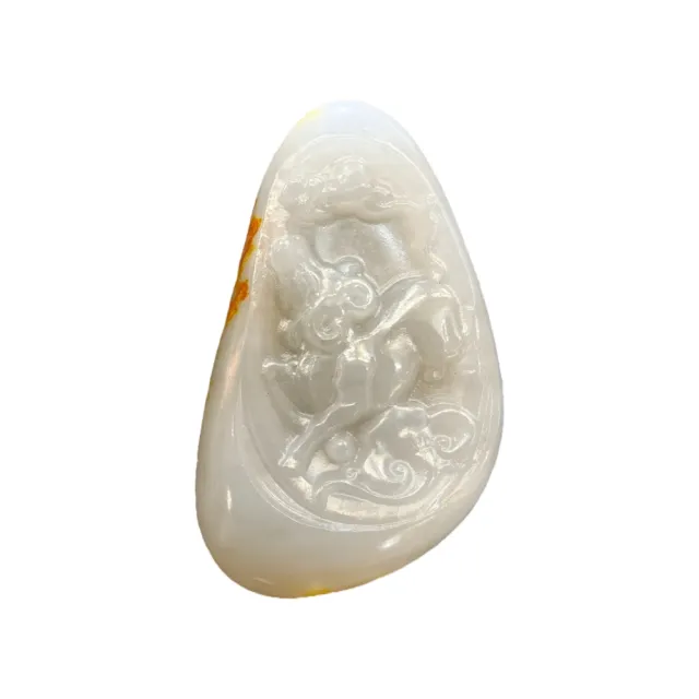 【藏古祥館】和田 牛氣衝天 SQG77 (宗教開運 和田玉)