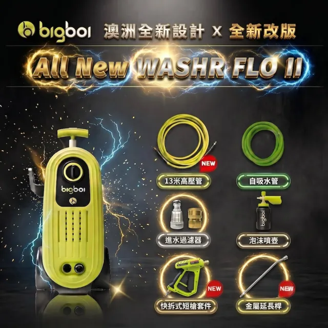 【bigboi】澳洲專業短槍泡沫壺 10週年紀念版 三年保固 WashR FLO2 STG COMPACT 全新二代 高壓清洗機 洗車機