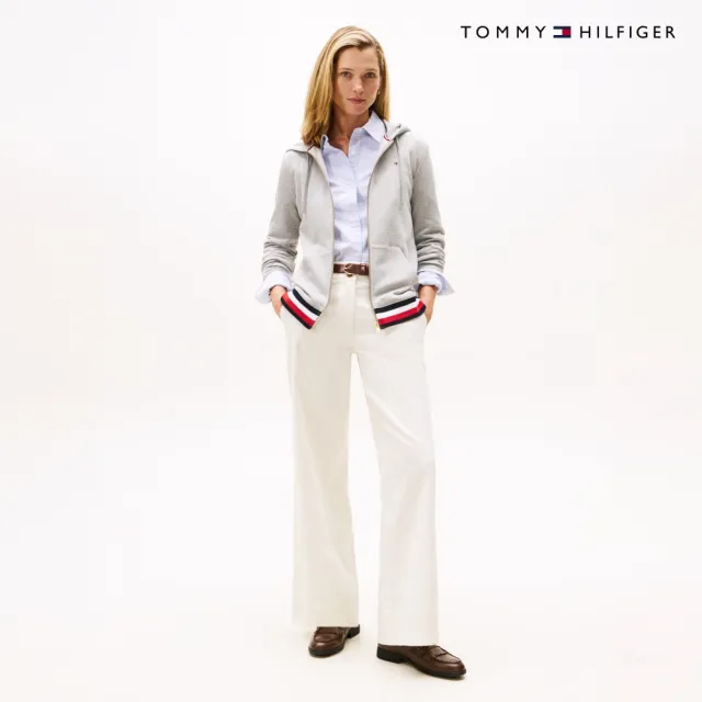 【TOMMY HILFIGER】官方旗艦館Heritage 拉鍊連帽外套 灰色