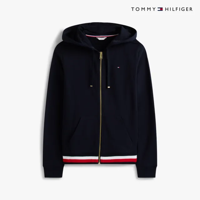 【TOMMY HILFIGER】官方旗艦館Heritage 拉鍊連帽外套 藍色