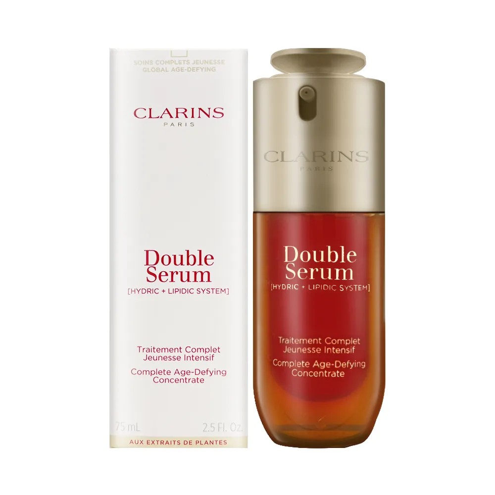 【CLARINS 克蘭詩】黃金雙萃精華 75ml(國際航空版)